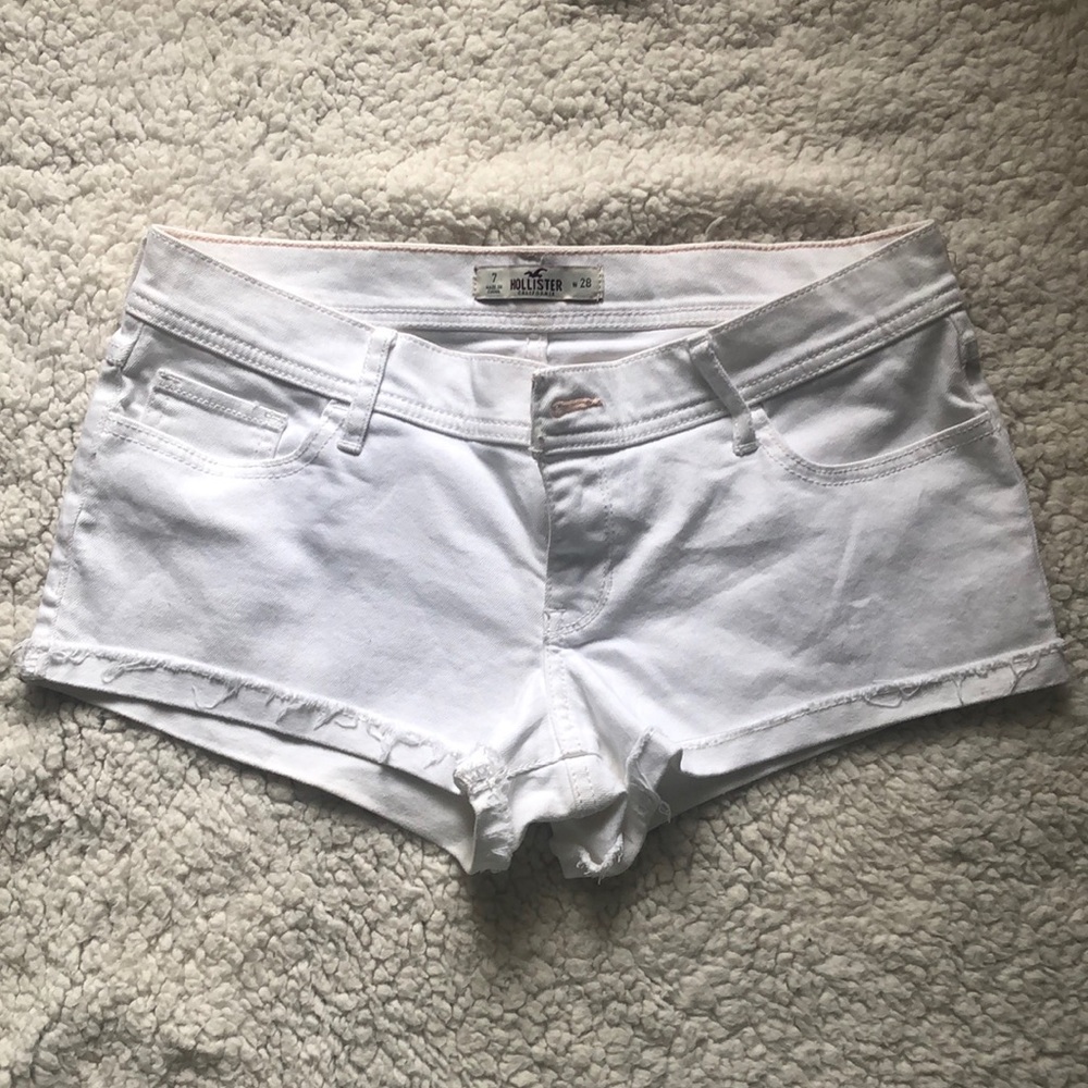 White jean shorts